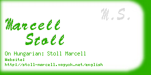 marcell stoll business card